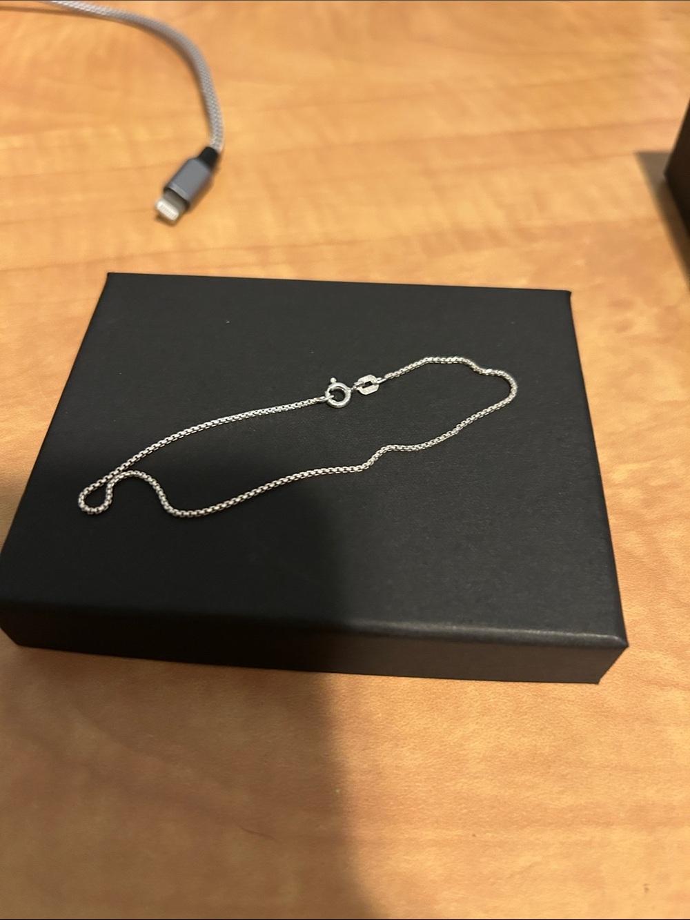 Sterling Silver Rope Chain Bracelet - Silver